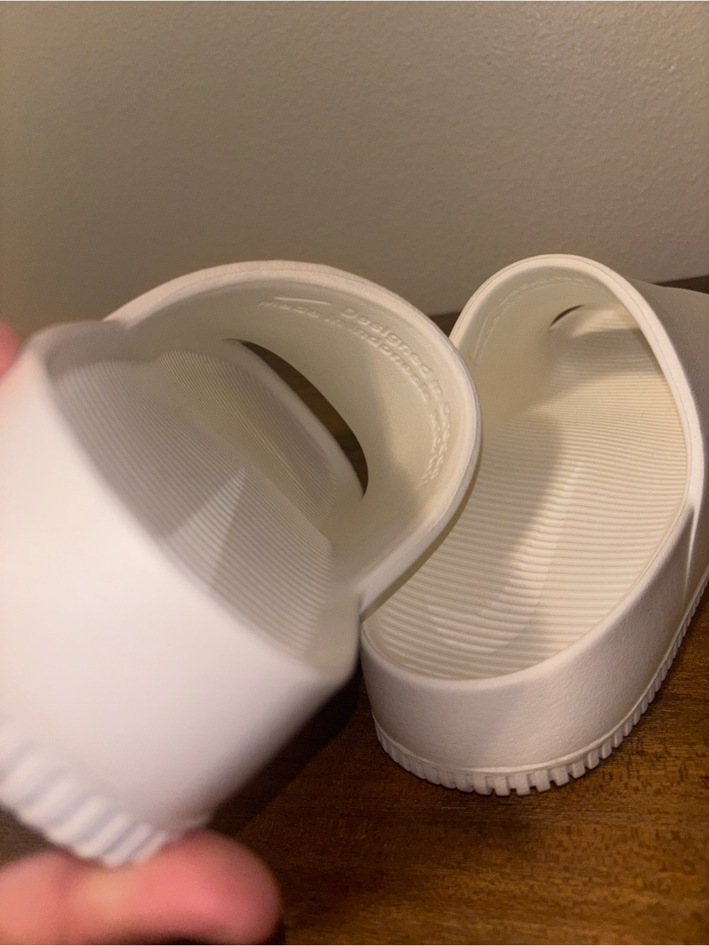 Nike All-White Slide Sandals women 11 men 10 - Picture 5 of 7